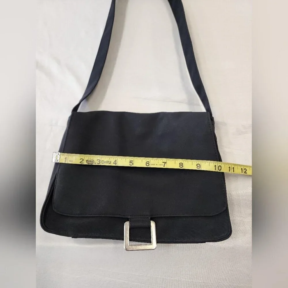Black Nylon Shoulder Bag Crossbody Purse